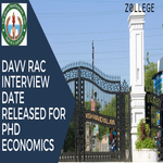 DAVV RAC Interview Date Released For PhD Economics